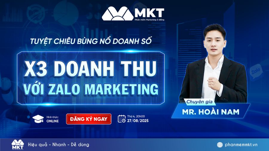 Workshop Tuyệt Chiêu Bùng Nổ Doanh Số – X3 Doanh Thu Với Zalo Marketing