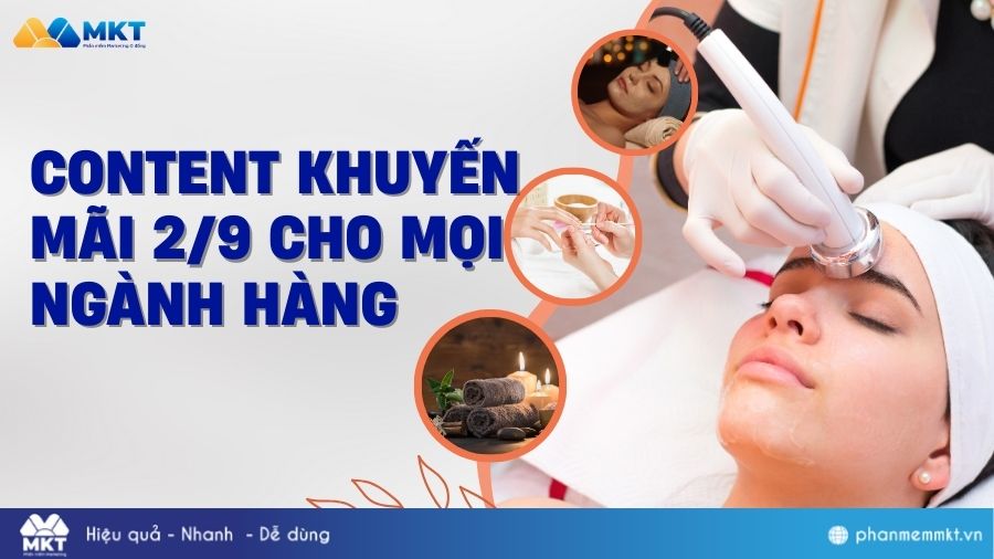Content khuyến mãi 2/9 cho ngành Spa