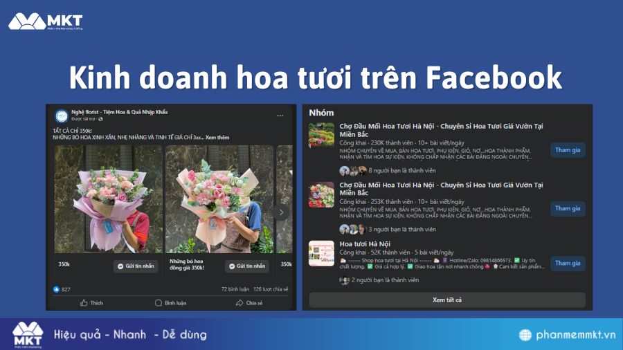 Kinh doanh hoa tươi trên Facebook