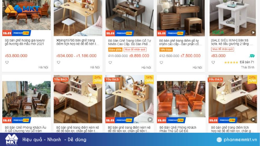 Kinh doanh nội thất online trên Shopee