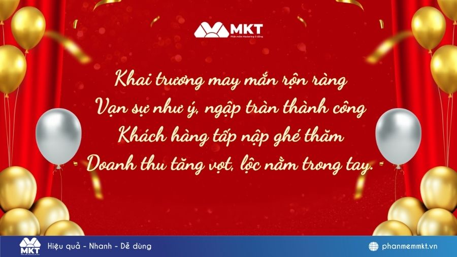 lời chúc khai trương hồng phát