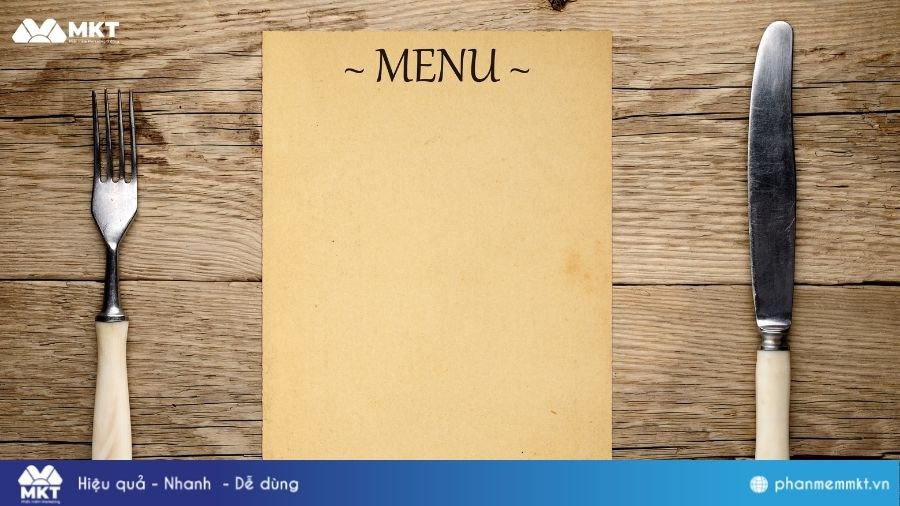 Xây dựng menu cho quán