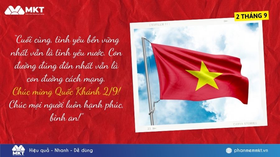 stt đăng ảnh Quốc Khánh