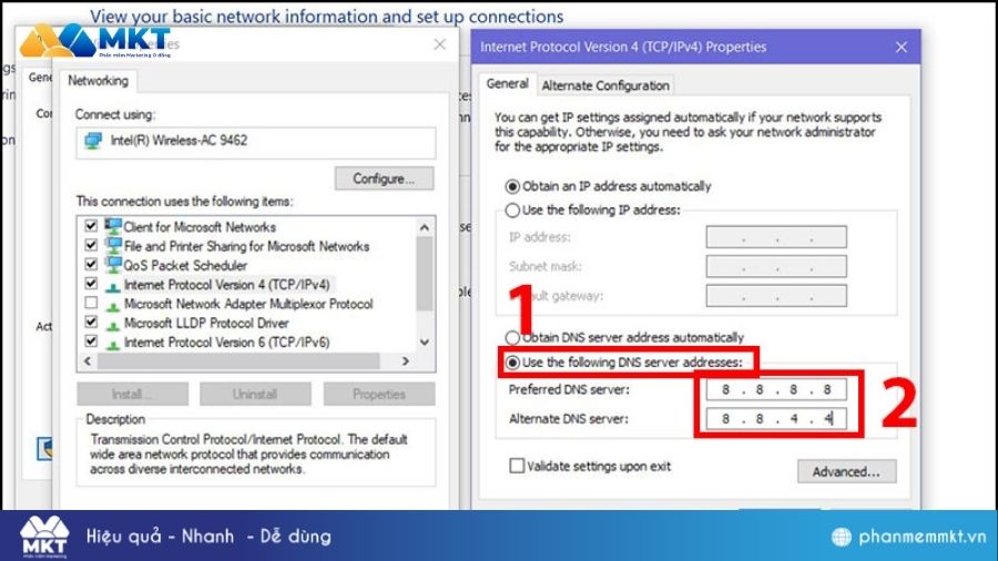 Chi tiết cách đổi DNS