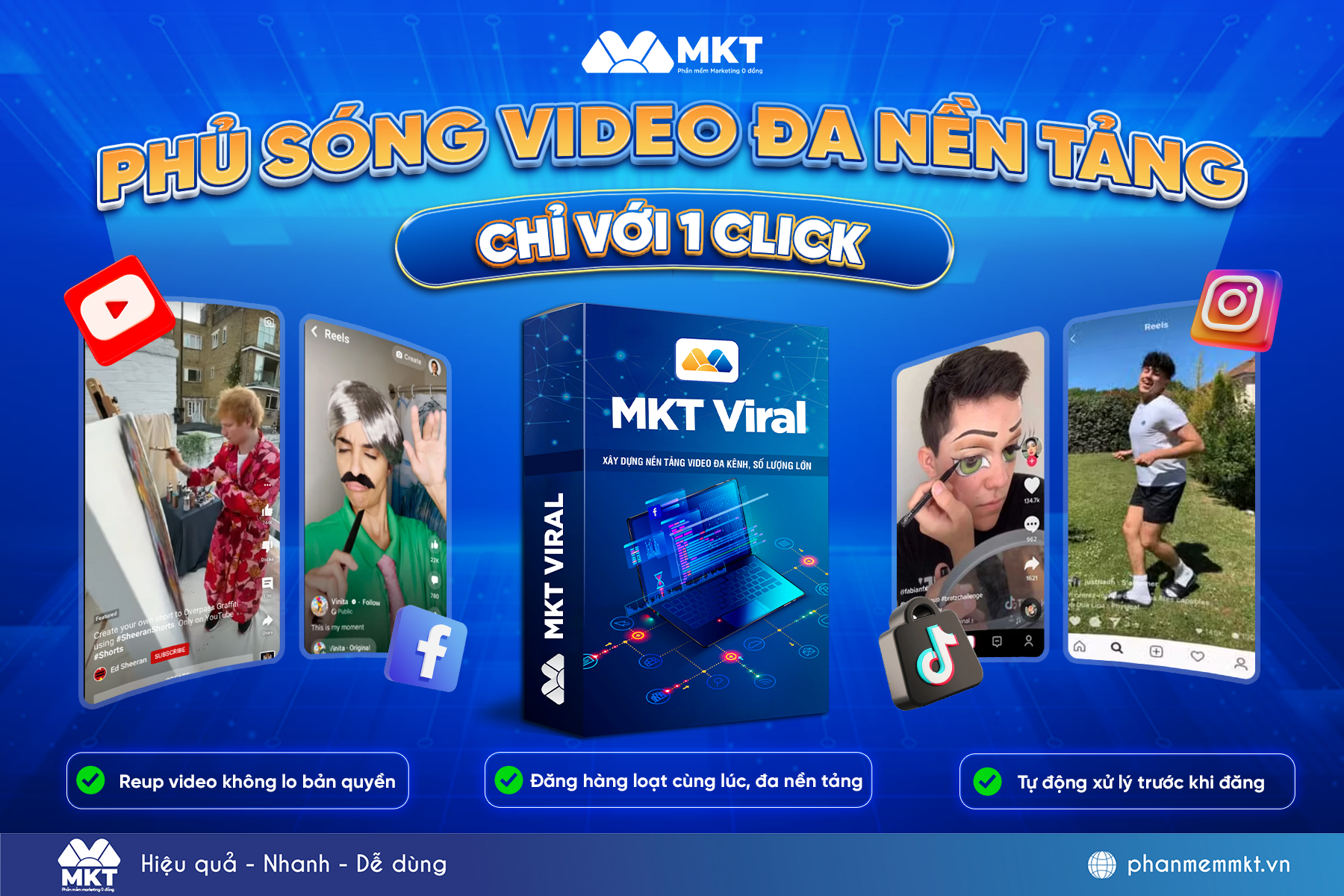 MKT Viral - Đăng video tự động đa nền tảng