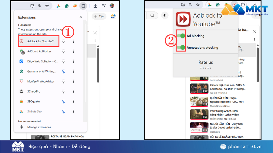 Cách chặn quảng cáo trên YouTube mới nhấ