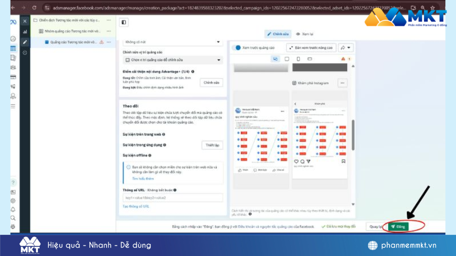 Cách chỉnh sửa bài viết đang chạy quảng cáo
