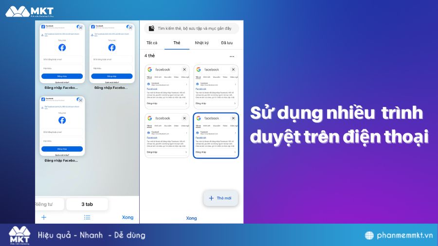 Dùng trình duyệt trên điện thoại