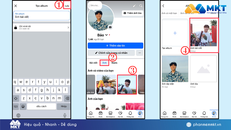 Cách đưa bài viết vào album trên Facebook đơn giản