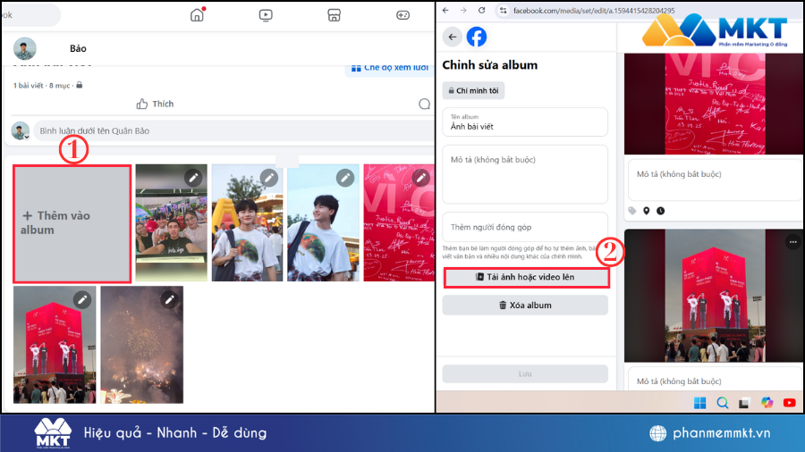 Cách đưa bài viết vào album trên Facebook đơn giản