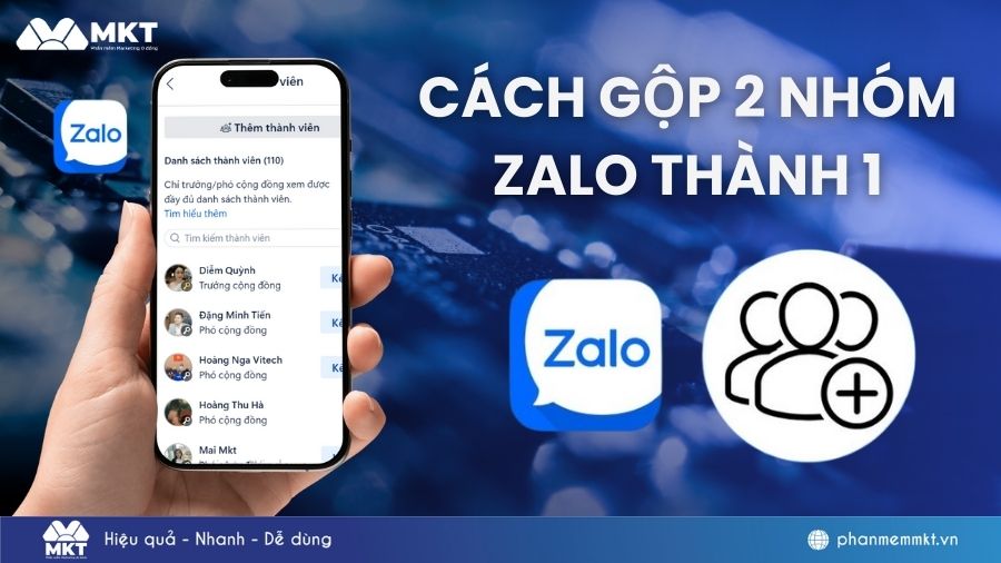 Cách gộp 2 nhóm Zalo thành 1