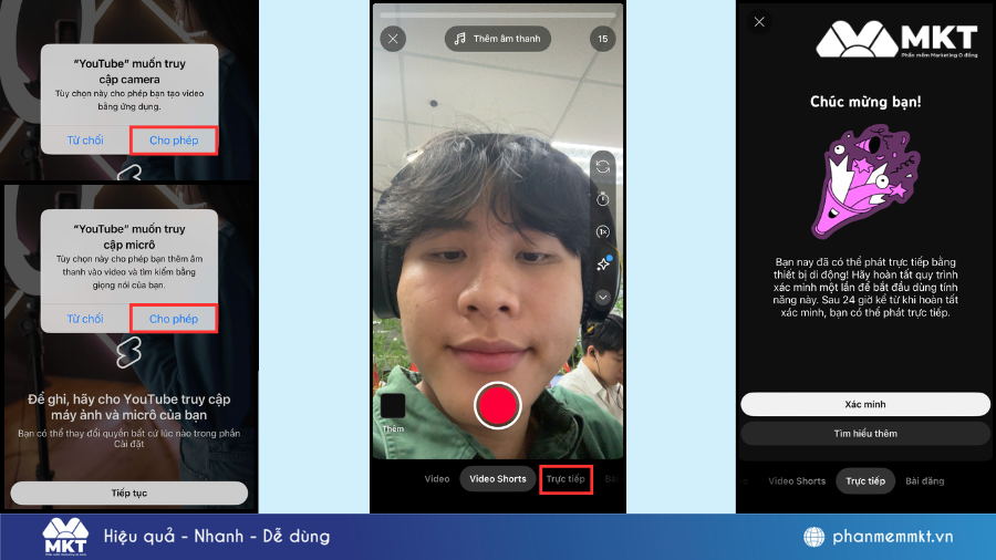 Cách Live stream trên YouTube bằng điện thoại tại nhà