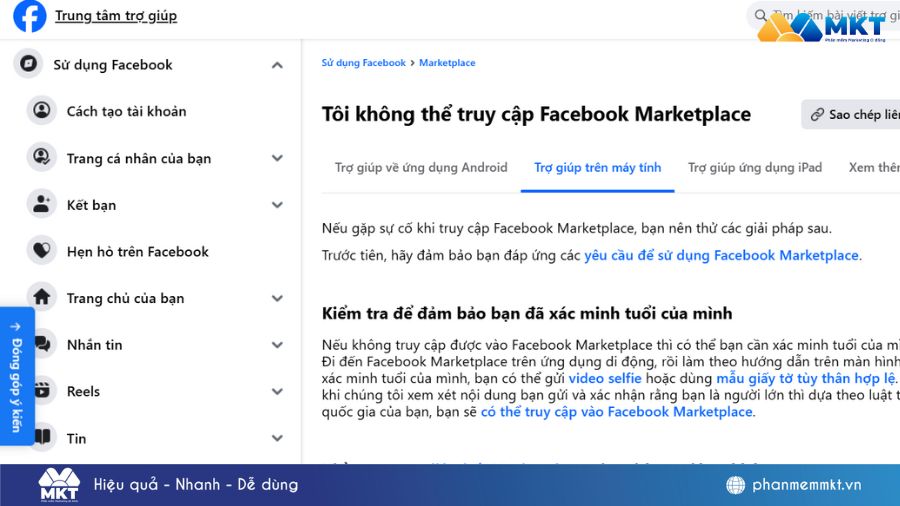 Cách mở Marketplace bị khóa
