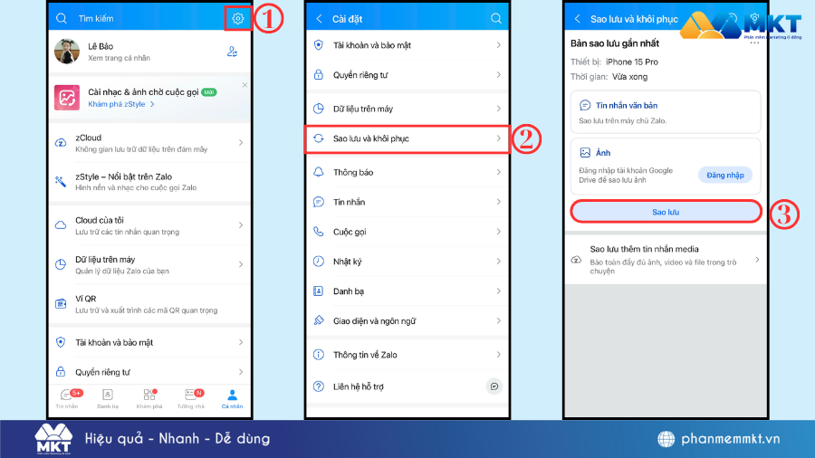 cách sao lưu tin nhắn Zalo từ máy này sang máy khác