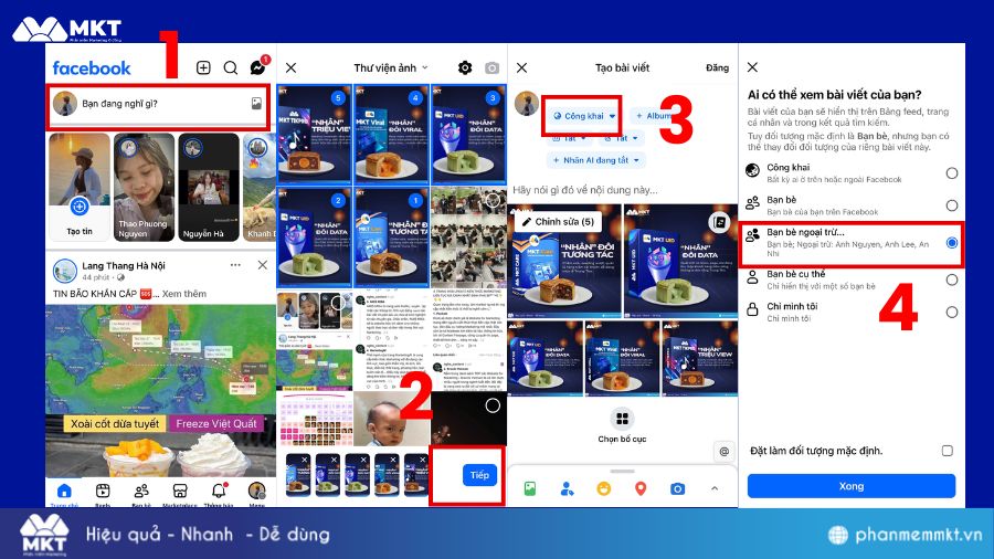 Cách ẩn ảnh khỏi một số người nhất định