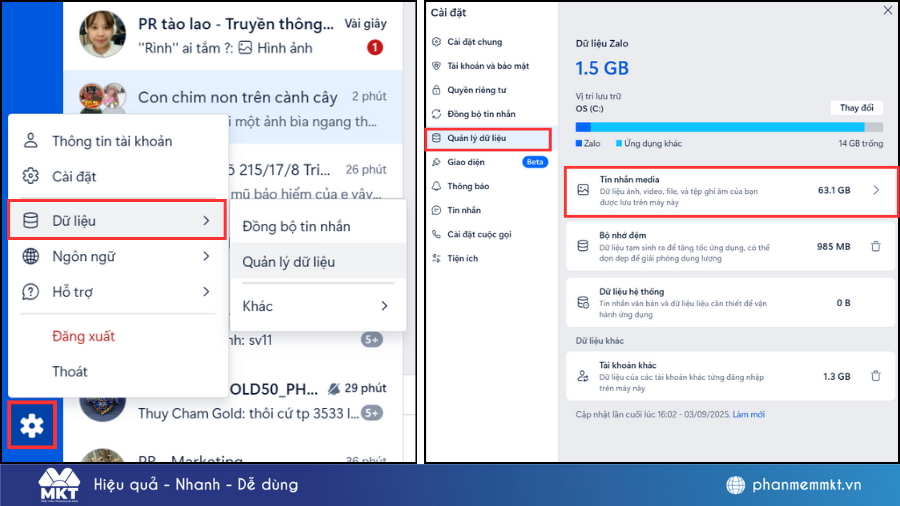 Cách xoá tin nhắn sau 1 ngày trên Zalo