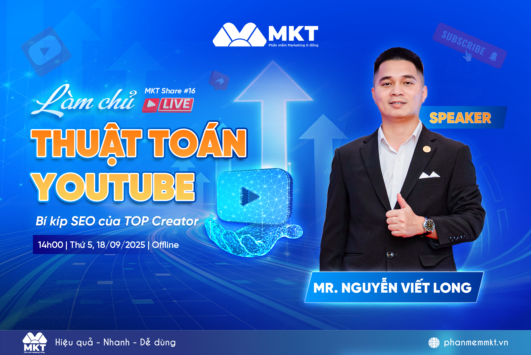 Làm chủ thuật toán YouTube: Bí kíp SEO của TOP Creator Phần mềm MKT
