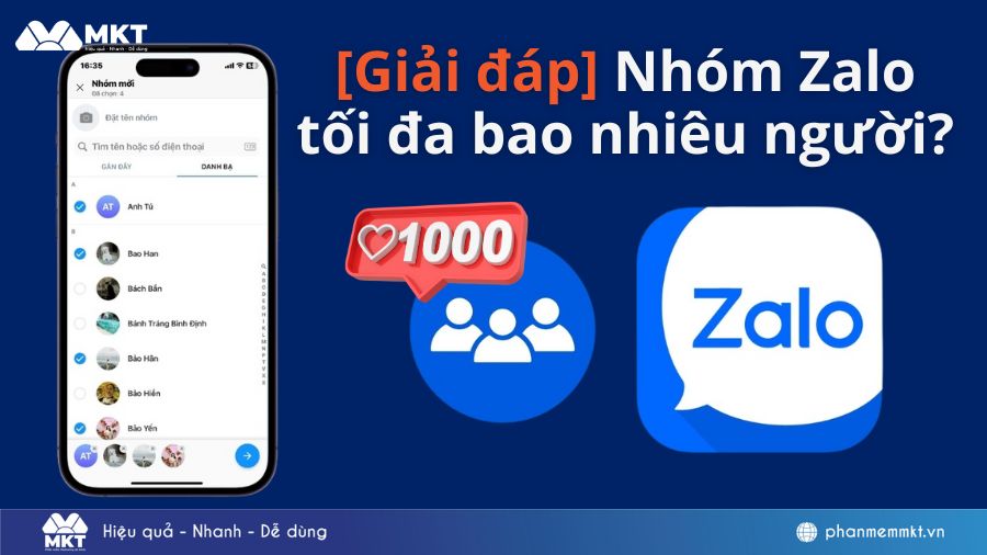 Nhóm Zalo tối đa bao nhiêu người