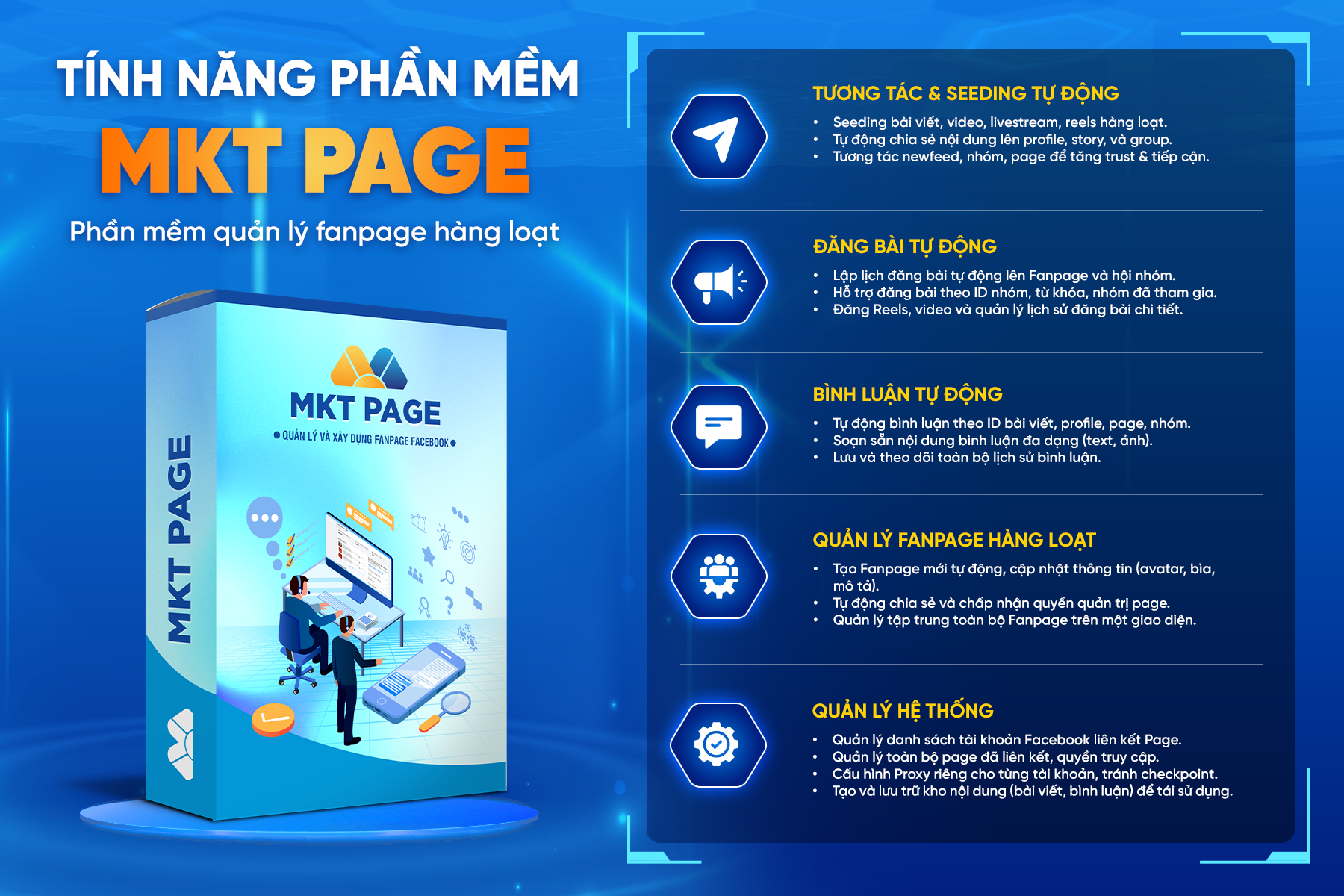 Bảng tính năng MKT Page