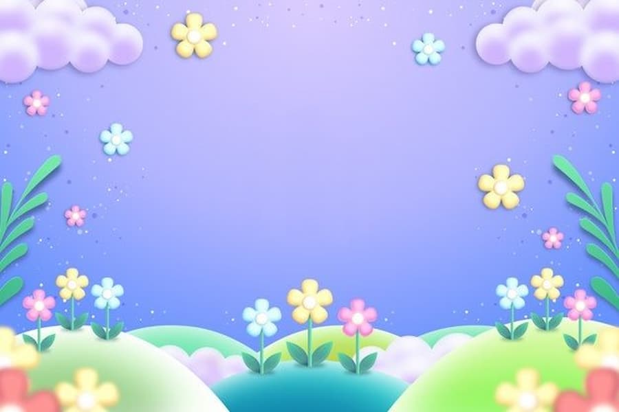 Background 20/10 mầm non dễ thương