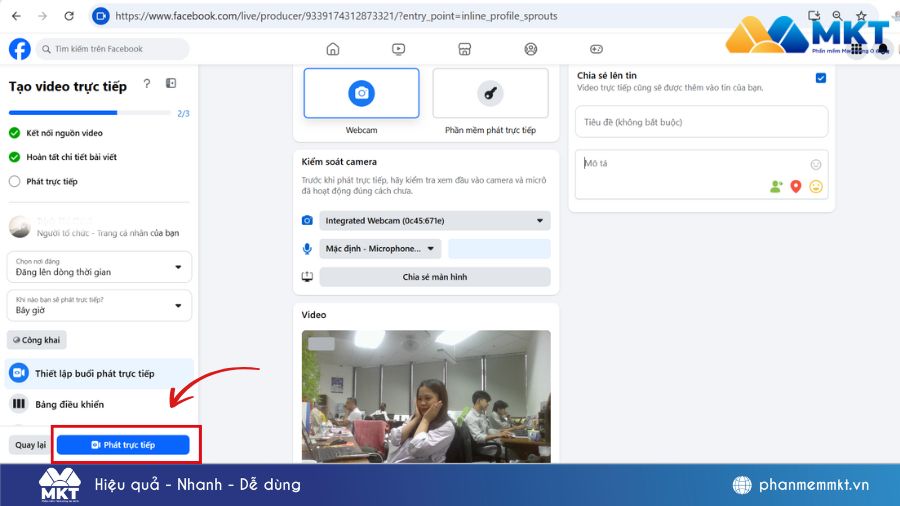 Cách chia sẻ livestream công khai trên Facebook