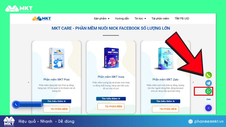 Sử dụng website chia sẻ số WhatsApp