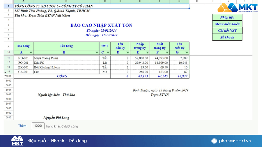 Cách quản lý kho hiệu quả bằng Excel chi tiết nhất