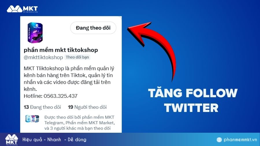 Follow Twitter Lượt follow trên Twitter