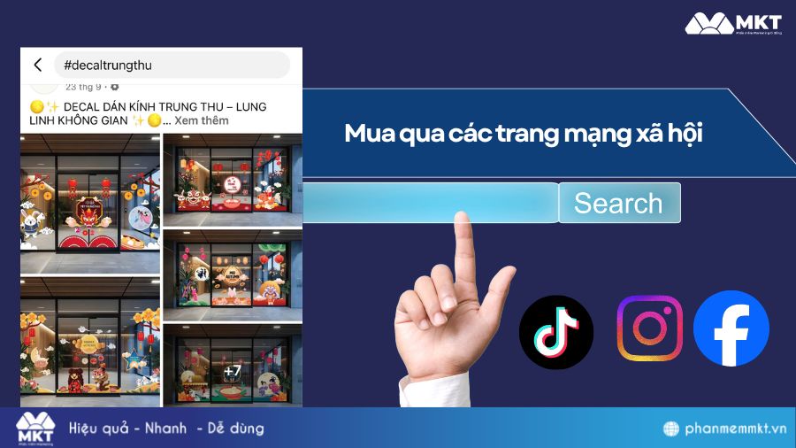 Mua qua các trang mạng xã hội