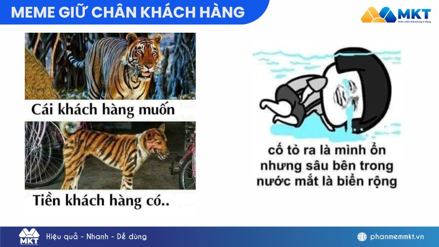 giữ chân khách hàng meme