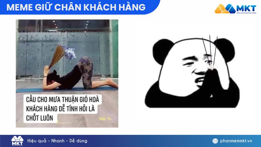 giữ chân khách hàng meme