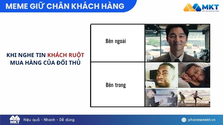 giữ chân khách hàng meme