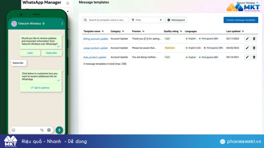Gửi tin nhắn hàng loạt qua WhatsApp Business API 