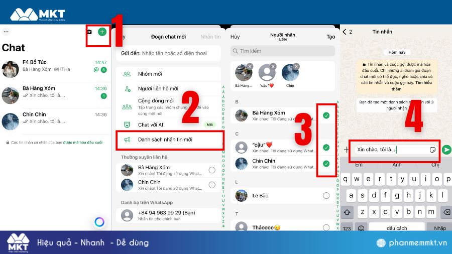 Hướng dẫn gửi tin nhắn hàng loạt bằng Broadcast