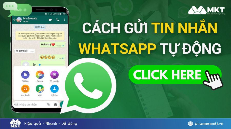 2 Cách gửi tin nhắn tự động WhatsApp cực đơn giản chỉ 1 CLICK 1 Gửi tin nhắn tự động WhatsApp