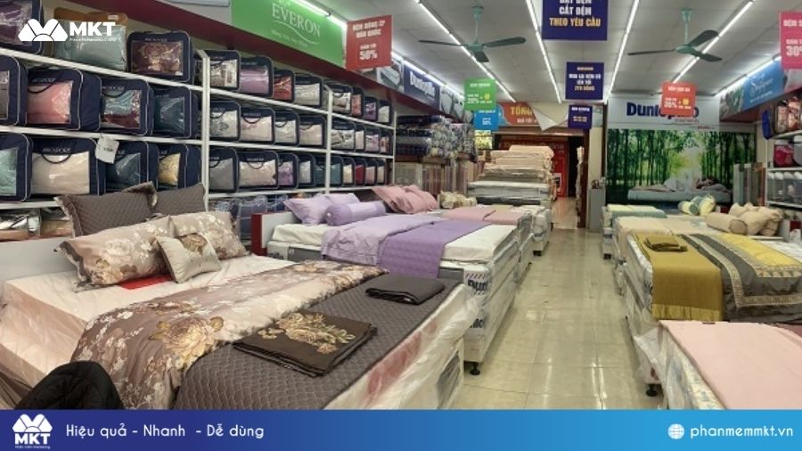 Mô hình kinh doanh chăn ga gối đệm cửa hàng truyền thống