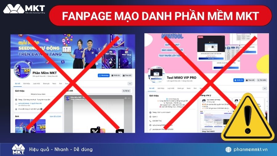 Hình thức lừa đảo mạo danh Fanpage Phần mềm MKT
