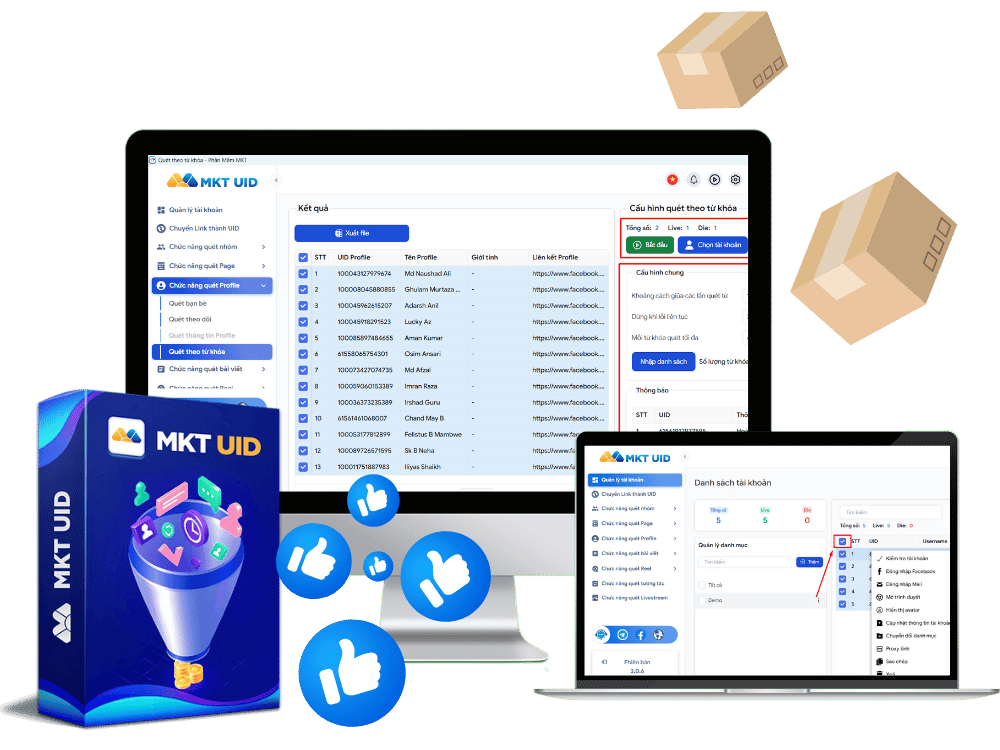 MKT UID - Phần Mềm Find UID Facebook, Quét UID Group