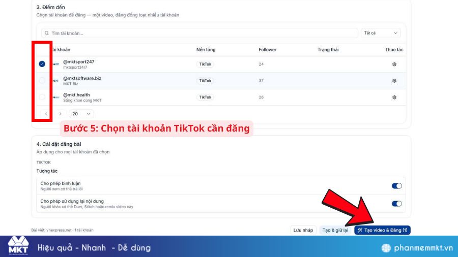 Phần mềm đăng video AI: Cách tạo và đăng video tự động 4 Đăng video tự động trên TikTok