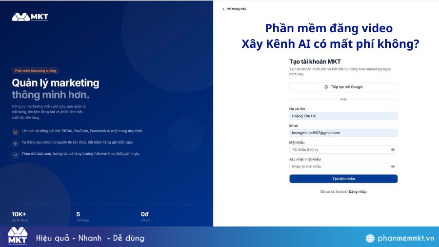 Phần mềm đăng video AI: Cách tạo và đăng video tự động 5 Phần mềm đăng video Xây Kênh AI có mất phí không?