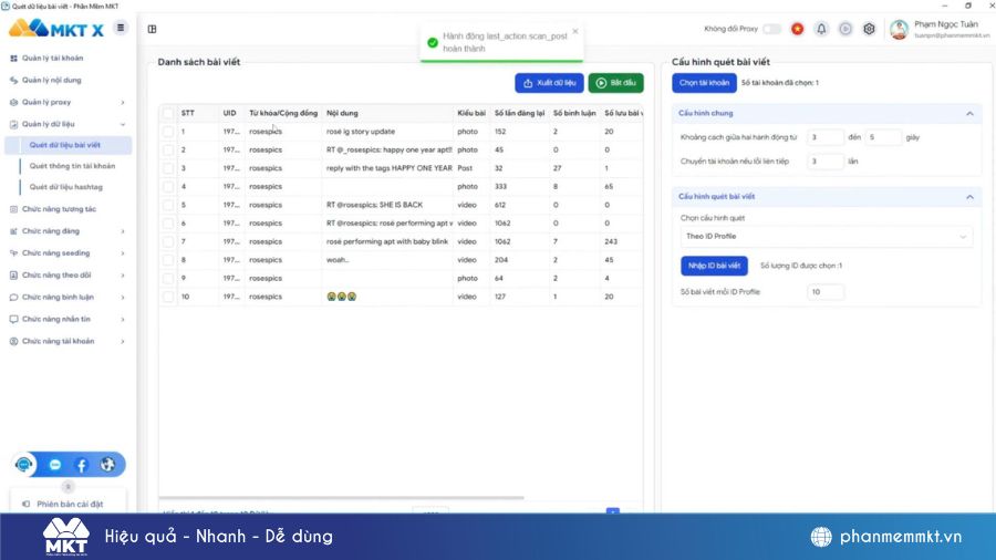 Quét dữ liệu Twitter (X)