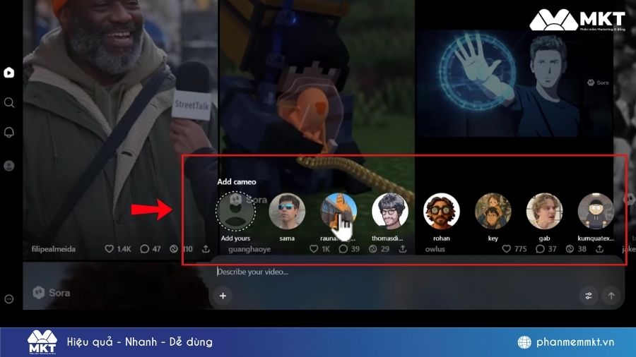 Tính năng Cameos của Sora 2