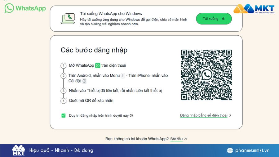 Cách tạo tài khoản WhatsApp trên máy tính