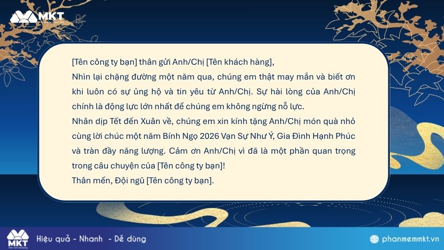 Lời chúc tặng quà Tết cho khách hàng ý nghĩa