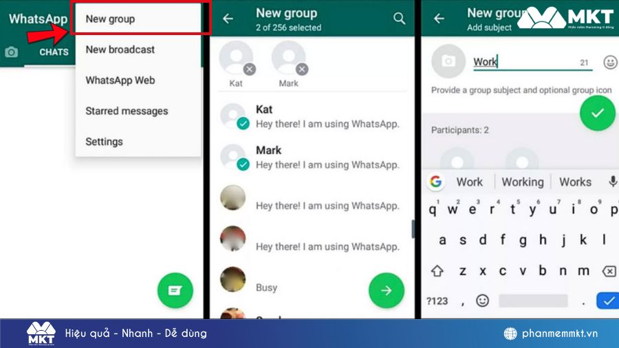 Cách tạo nhóm WhatsApp trên điện thoại
