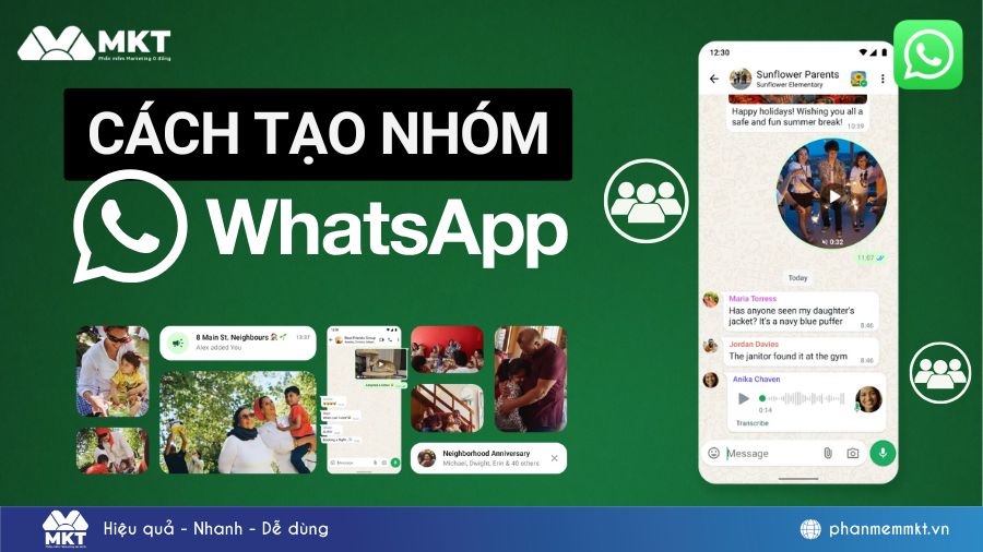 tạo nhóm trên WhatsApp