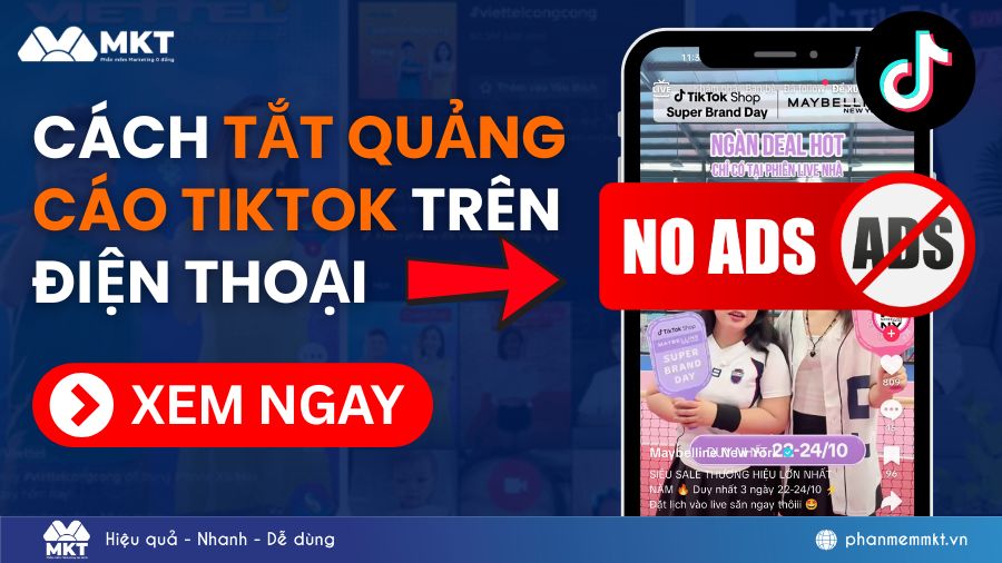 tắt quảng cáo tiktok trên điện thoại