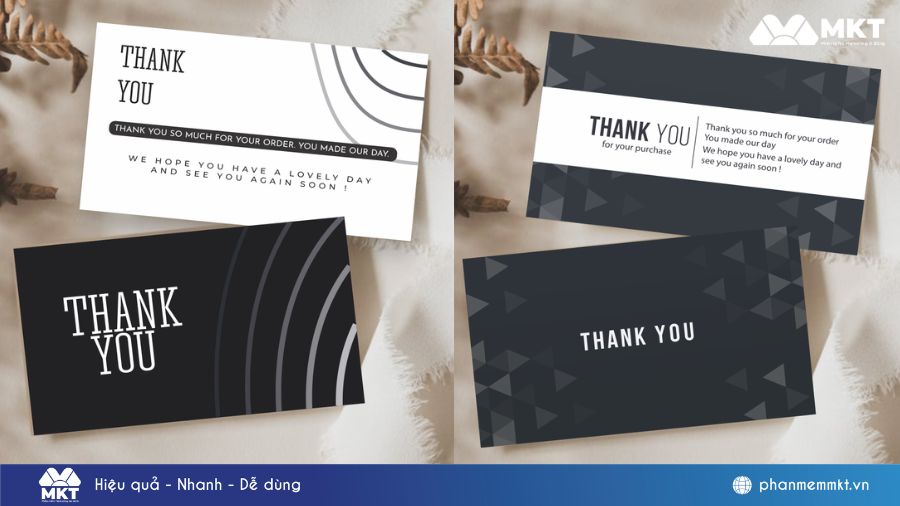 Mẫu thẻ cảm ơn khách hàng