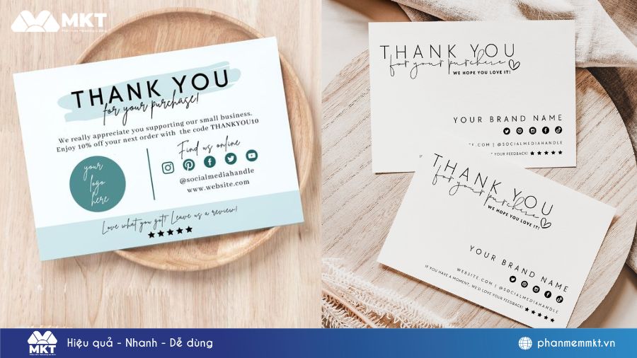 Mẫu card cảm ơn khách hàng