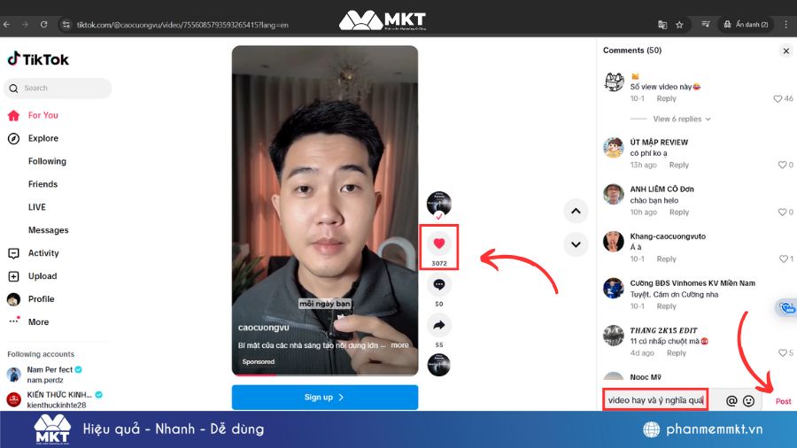 Cách cày view TikTok trên máy tính